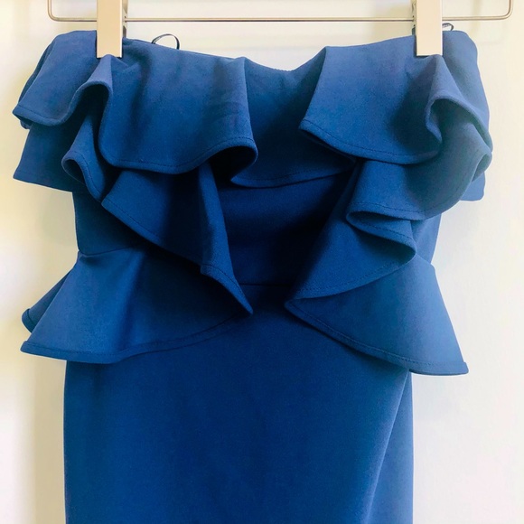 NWT | Symphony | Ruffle Strapless Dress - Picture 2 of 4